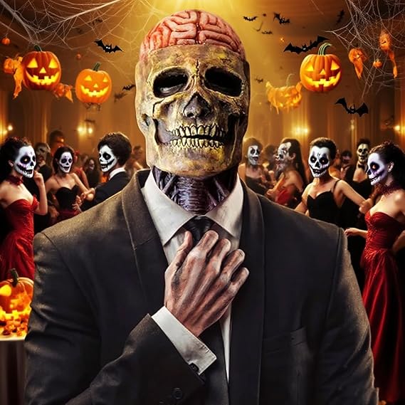 Máscara de Esqueleto para Halloween ☠️ (Compre 2 e Ganhe Envio Grátis)